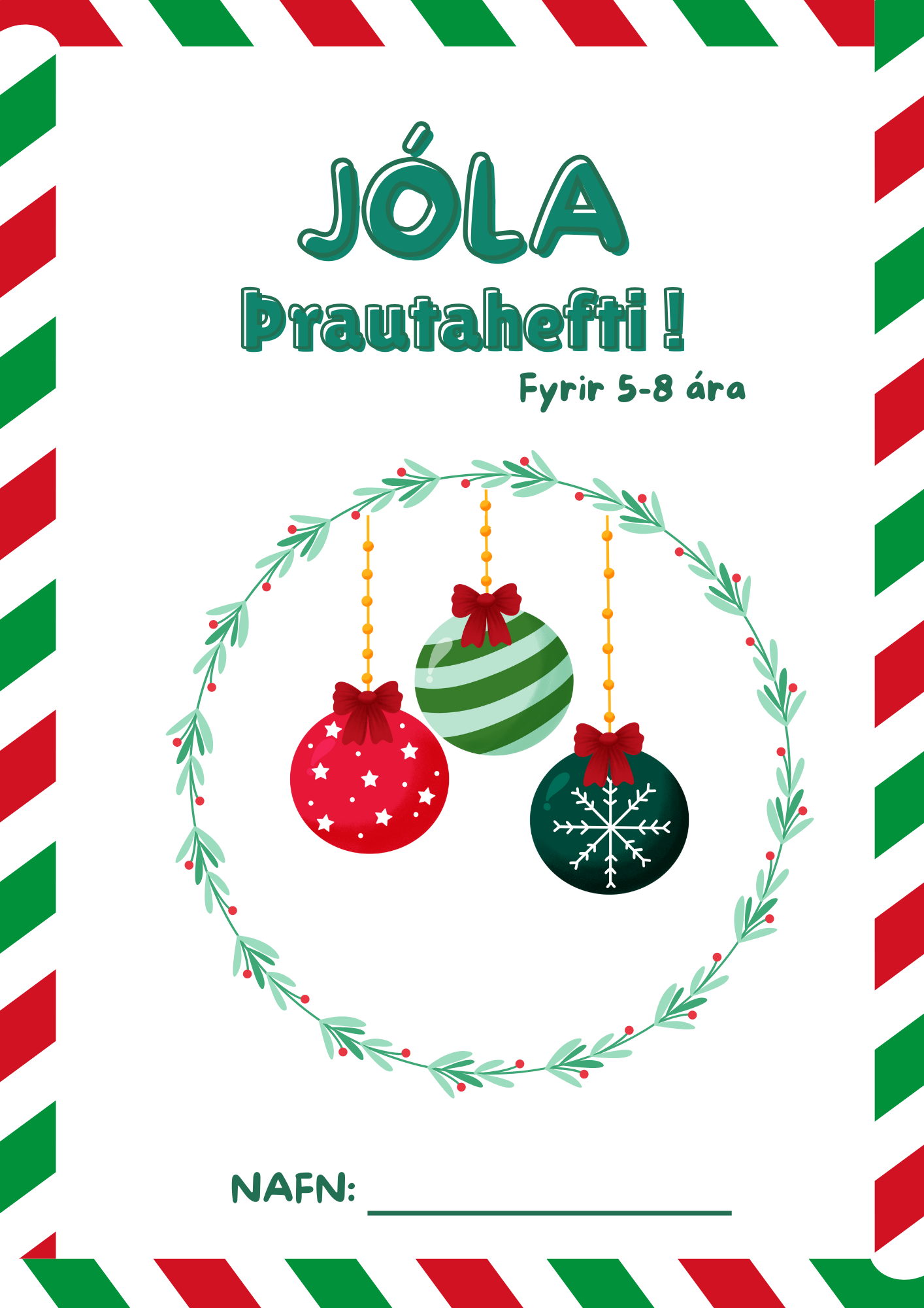 Jólaþrautahefti fyrir 5-8 ára (2024)