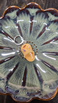 Opið prjónamerki - gulur  sandali